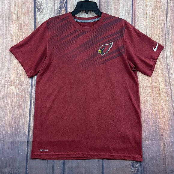 Nike NFL Arizona Cardinals Football Shirt Mens Medium Red Dri Fit Team Apparel - Picture 1 of 12